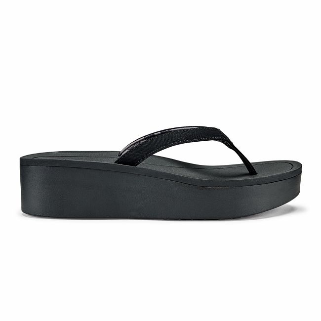 Olukai Women's Pio Lua Flip Flop - Black US215-806